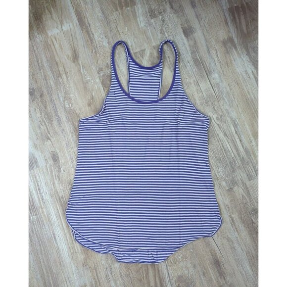 Lululemon Tank What The Sport Singlet Stripe Iris Flower Pretty Purple Size 6 - Picture 3 of 9